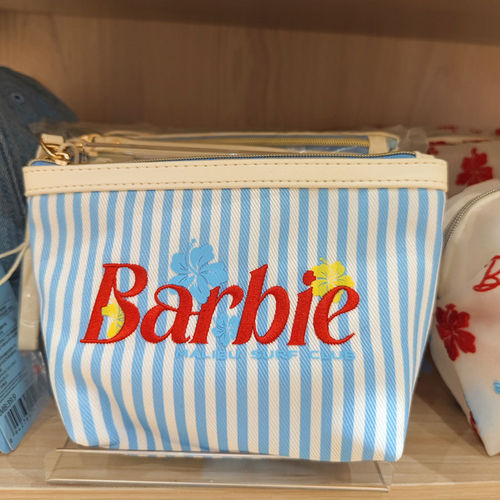 【MINISO】名创优品芭比TM盛夏热滩系列扶桑花收纳袋化妆包条纹款