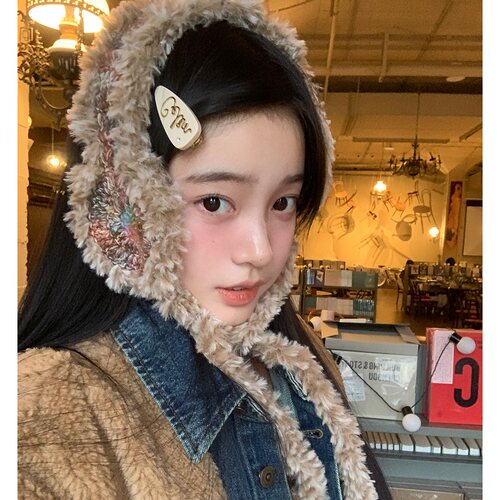 冬天保暖ins复古可爱毛线耳罩女