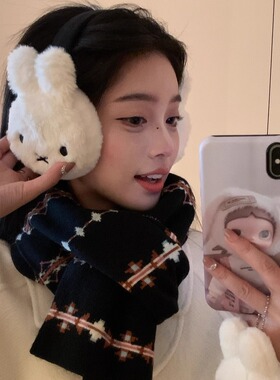 可爱米菲兔耳罩女冬季骑行防寒保暖耳包学生防冻护耳套毛绒耳捂子