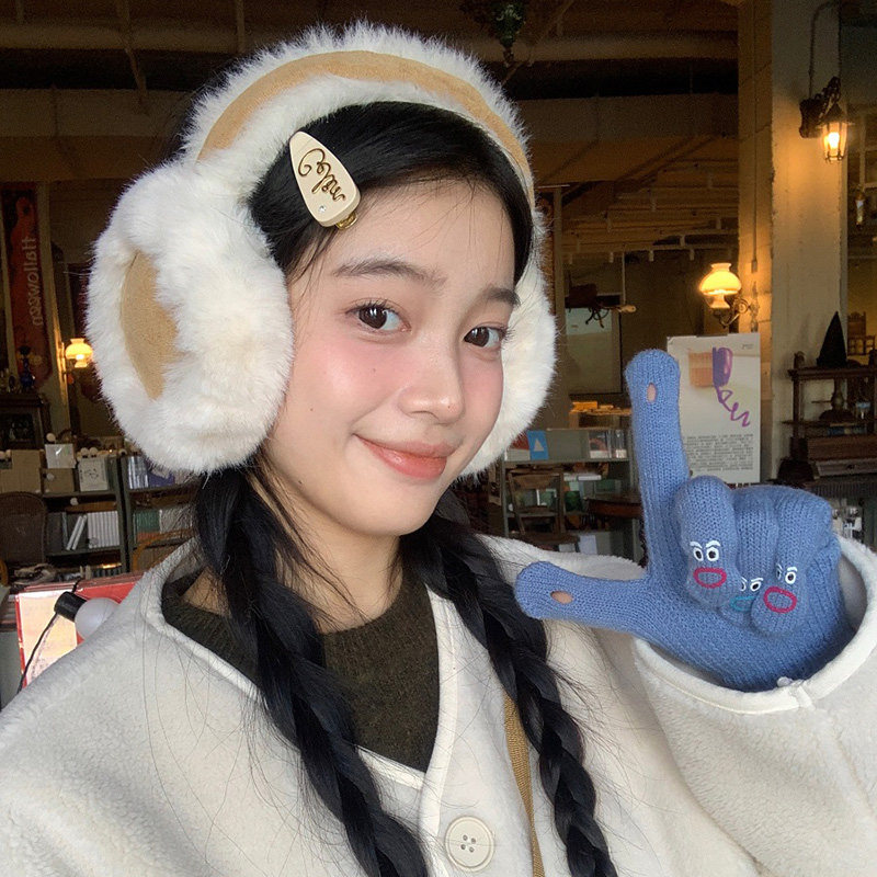 美拉德风保暖毛绒耳罩女冬季骑行防风防冻耳暖可爱护耳耳捂子耳包