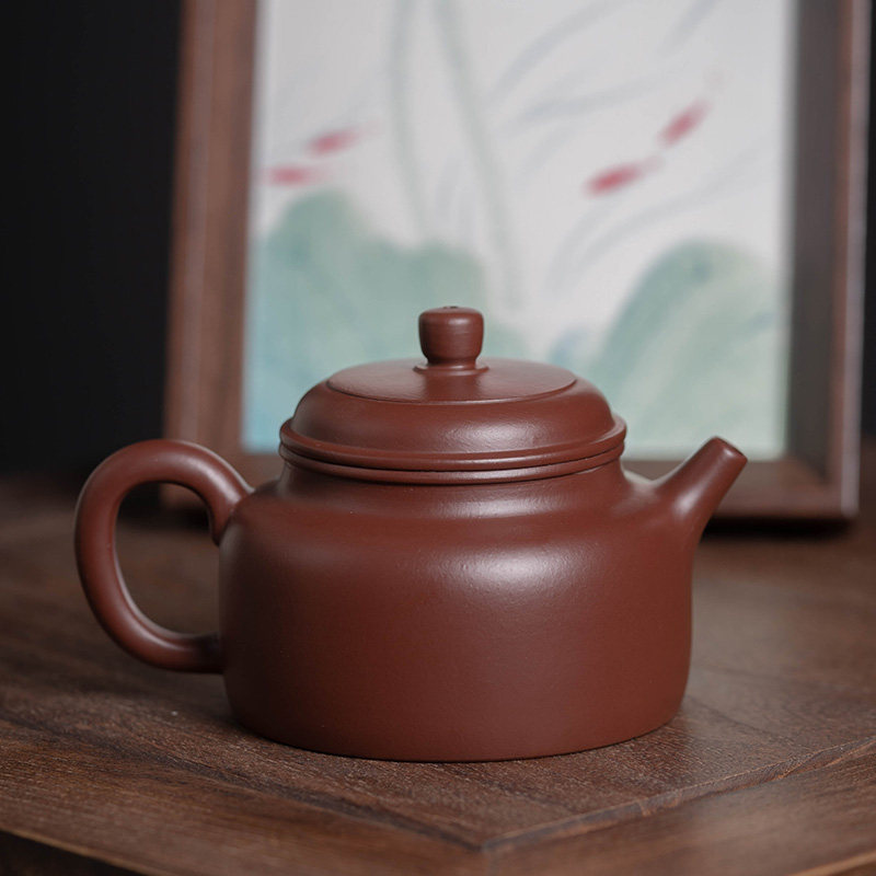 宜兴谭云紫砂茶壶手工原矿紫泥德钟壶泡茶壶家用大容量功夫茶壶