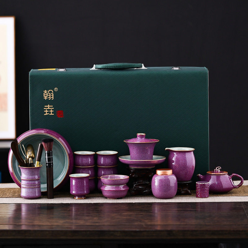 新品大师手作钧窑汝窑整套功夫