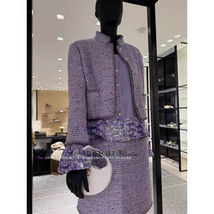 日娜高奢20XXASIA BUYER 1 pla 小香风亮片外套女粗花呢短款上衣