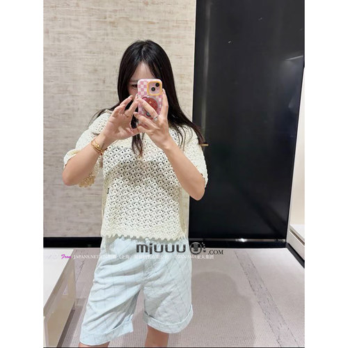日娜高奢20XXASIA 5 coa 26夏季薄款短袖针织衫女显瘦短款T恤上衣