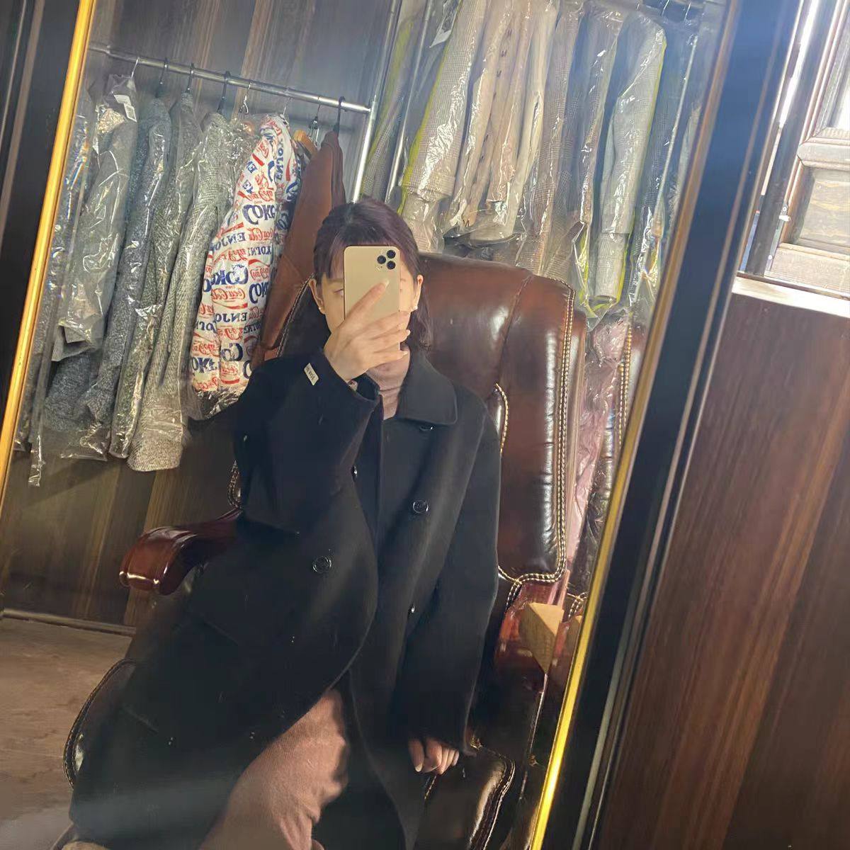 日娜高奢20XXASIA BUYER 1 isa 韩版简约黑色呢子大衣女毛呢外套,女装/女士精品,毛呢外套,淘宝优惠券,粉丝福利购,淘宝优惠卷