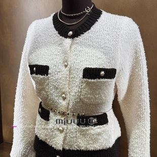 25早春新款 gsc 高智风黑色撞色毛衣外套 BUYER 日娜高奢20XXASIA