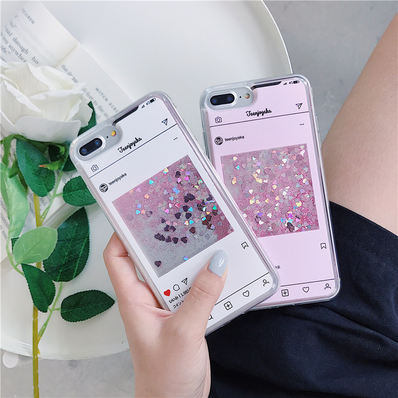 ins°®ÐÄÁ÷ɳiPhone4/4s/5/5sÊÖ»ú¿ÇSE/5CÒºÌå6/7´úXÈ«°ü8PlusÅ®6s