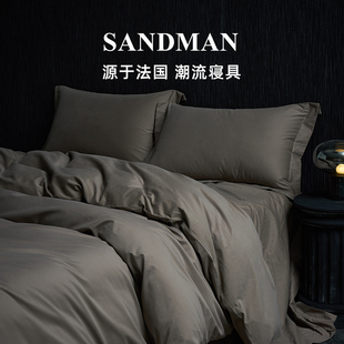 SANDMAN烟火磨毛100支轻奢高级全棉磨毛四件套纯棉床单床品三件套