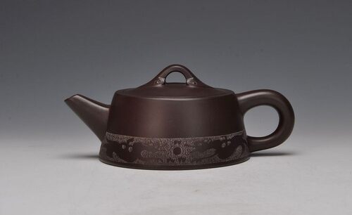 全手工井栏壶宜兴紫砂壶老紫泥