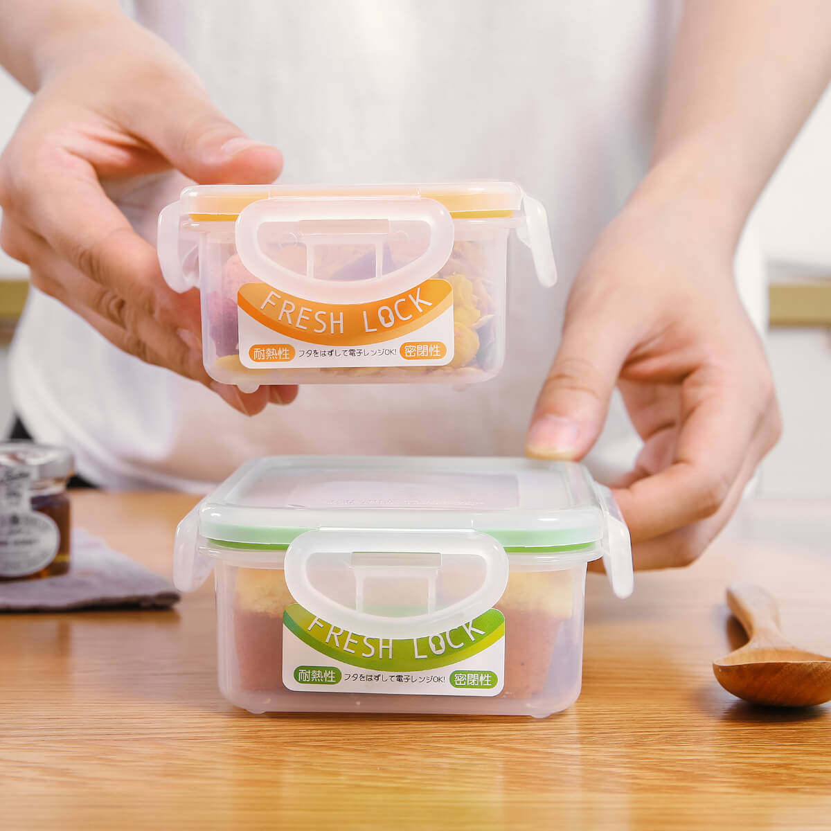 日本进口冰箱保鲜盒零食糖果盒迷你收纳盒小号特小便携塑料密封盒