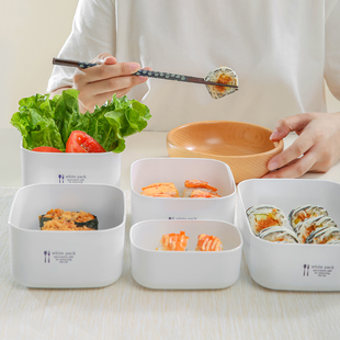 日本進口冰箱水果保鮮盒帶蓋塑料食品收納盒子便當盒小飯盒密封盒