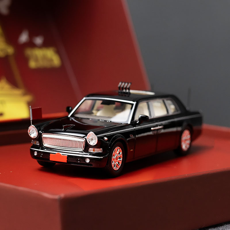 AR 1:64 红旗CA7601车模型检阅礼宾车仿真合金汽车模型收藏