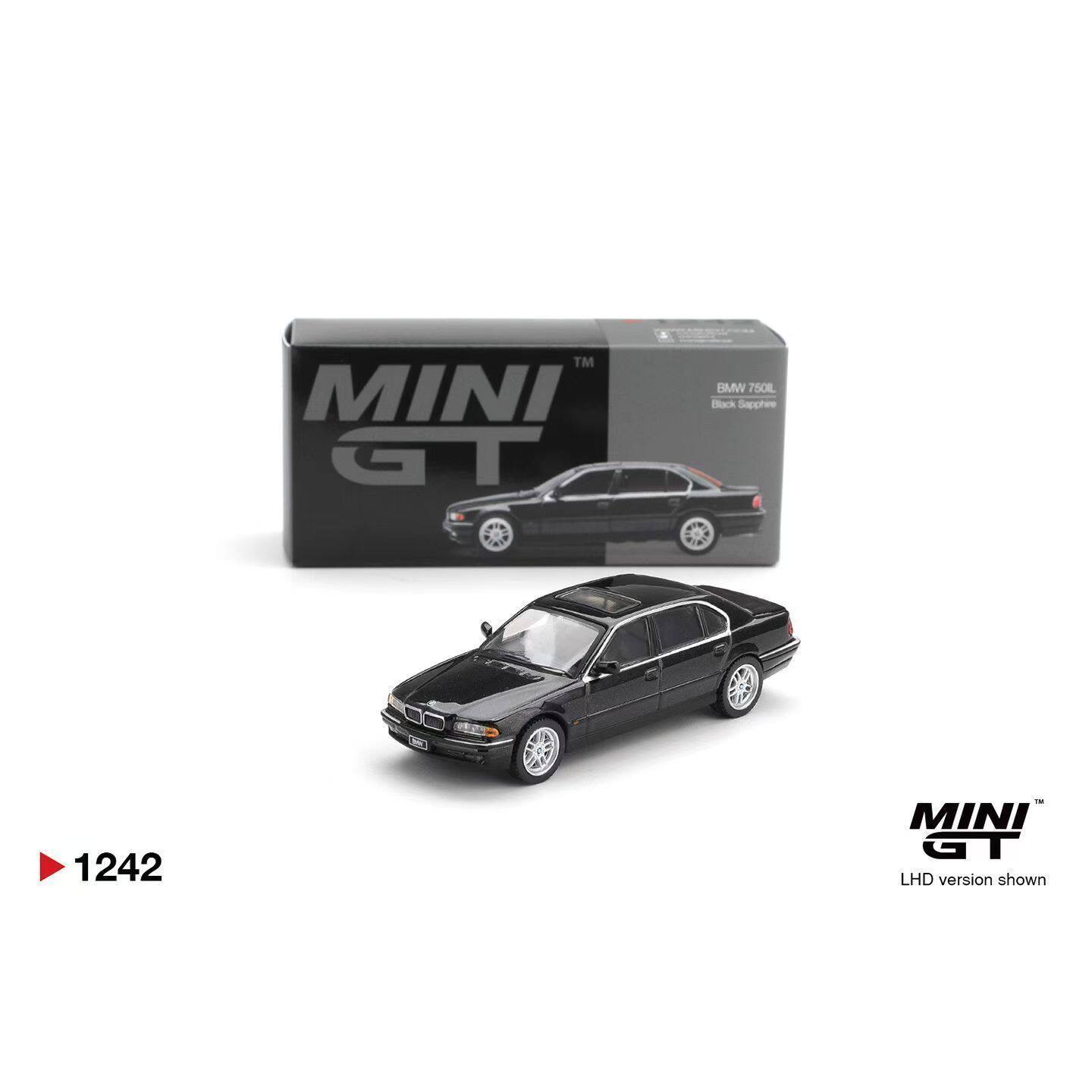 [现货]MINI GT 1:64 #1242 宝马 BMW 750IL 黑色合金汽车收藏模型