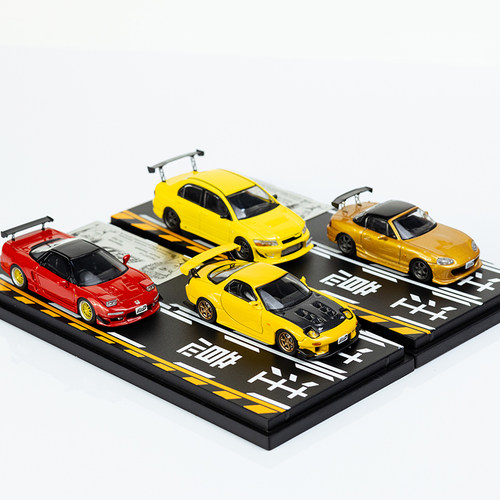 日本动漫社 头文字D Hi Story MR-S JZA80 场景汽车模型 1/64
