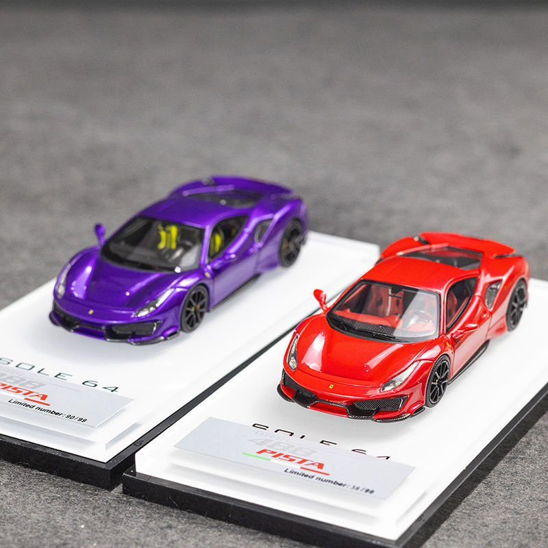 Rotating wheel & SOLE1:64法拉利488pista树脂限量汽车模型