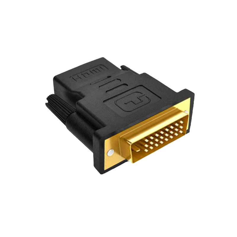 悦智人心DVI24+5/24+1-D公转HDMI母转接头电脑显卡接显示器带音频
