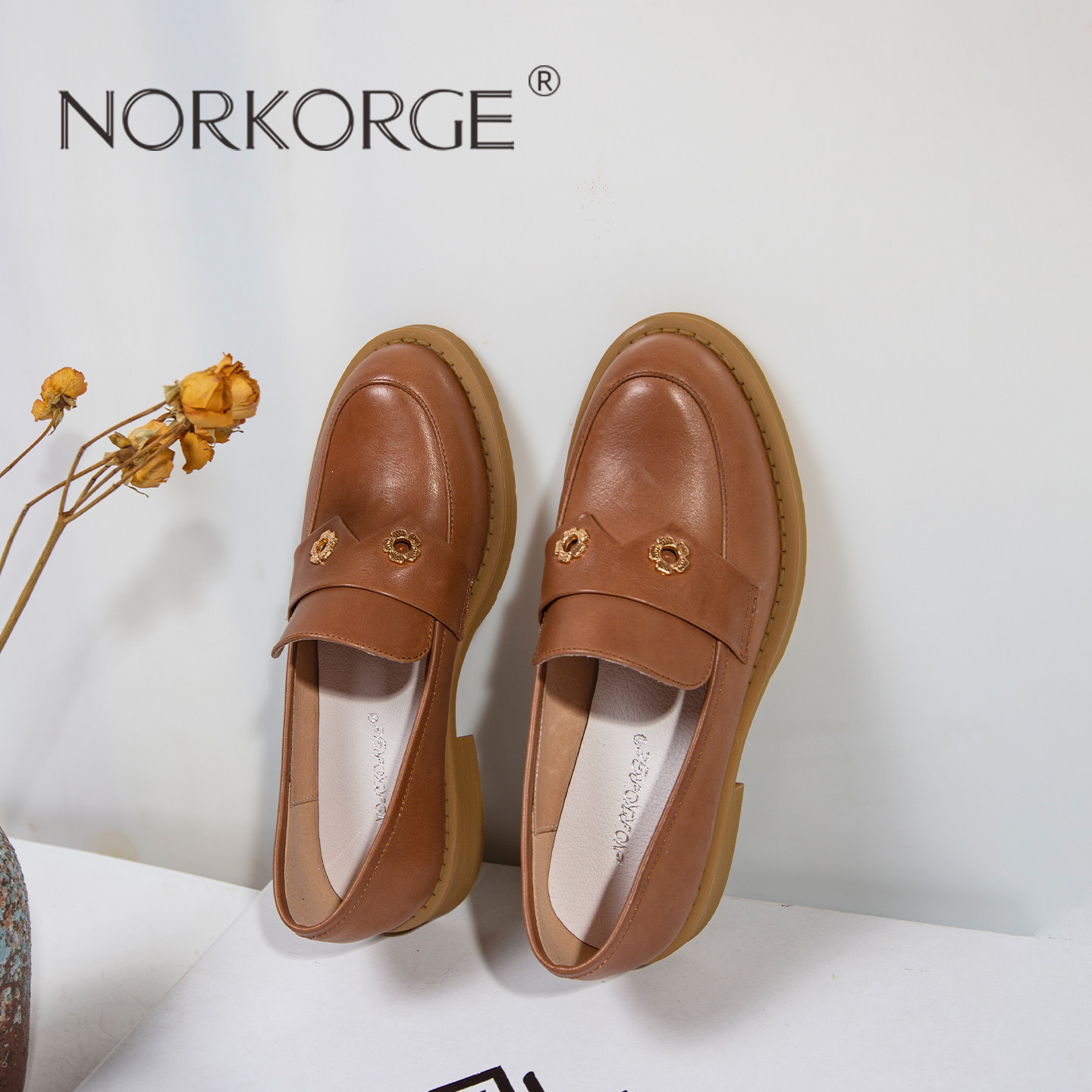 2025新款春秋真皮复古法式乐福鞋真皮圆头粗跟小皮鞋百搭单鞋女鞋,女鞋,乐福鞋（豆豆鞋）,淘宝优惠券,粉丝福利购,淘宝优惠卷