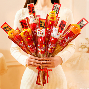 2026新年装饰毛绒糖葫芦春节迎新拍照道具摆件过年氛围感场景布置