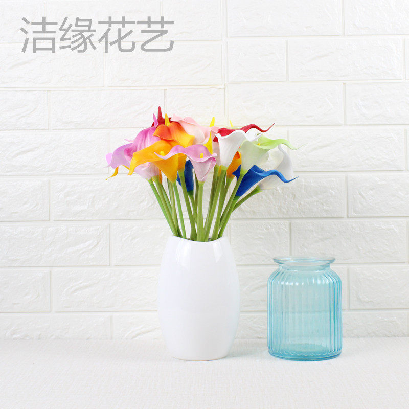 仿真pu手感马蹄莲郁金香花束假花绢花塑料花客厅居家餐桌装饰