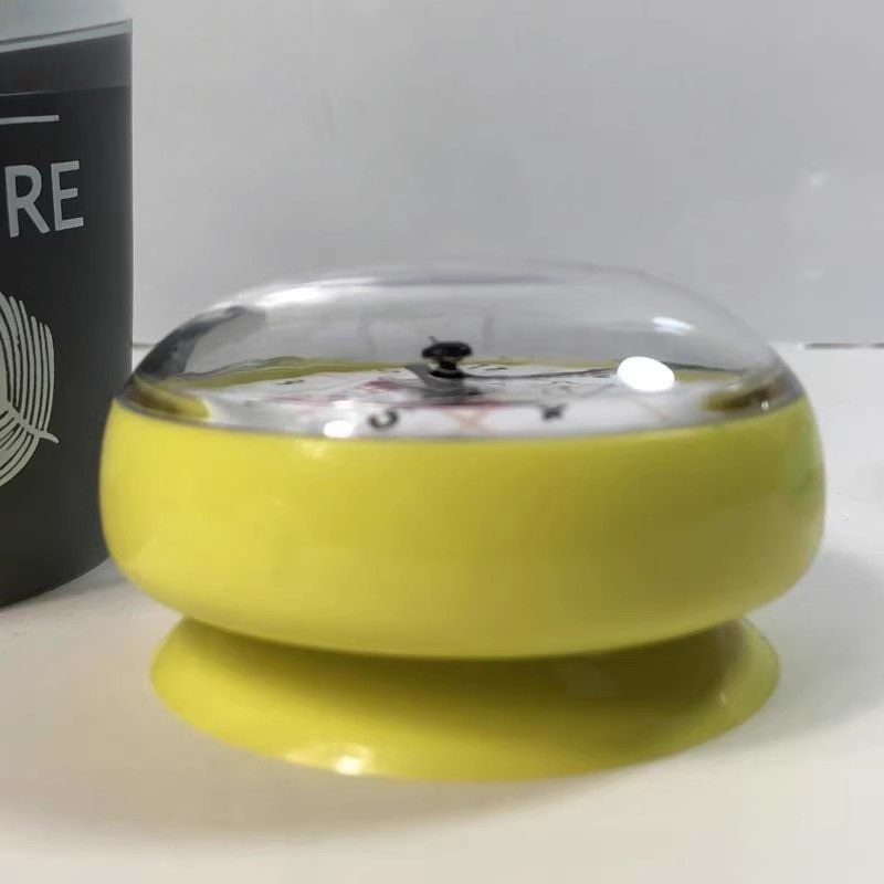 浴室挂钟吸盘钟表防雾防水静音厨房卫生间时钟冰箱贴钟迷你小台钟