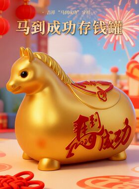 新款存钱罐男女孩只进不出成人大容量客厅生肖摆件高端存钱筒新款