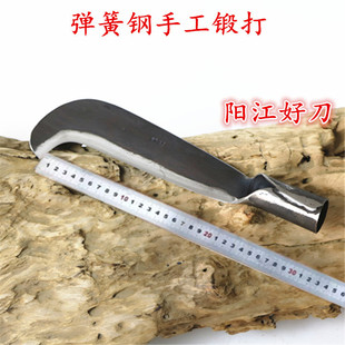 镰刀修枝刀农用刀割草刀勾镰落柴刀 阳江刀木柄破竹刀树枝刀包邮