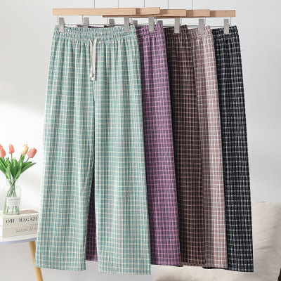 睡裤女秋冬大码保暖加厚家居裤