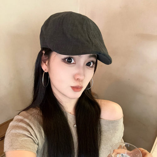 2025新款仿亚麻前进贝雷帽