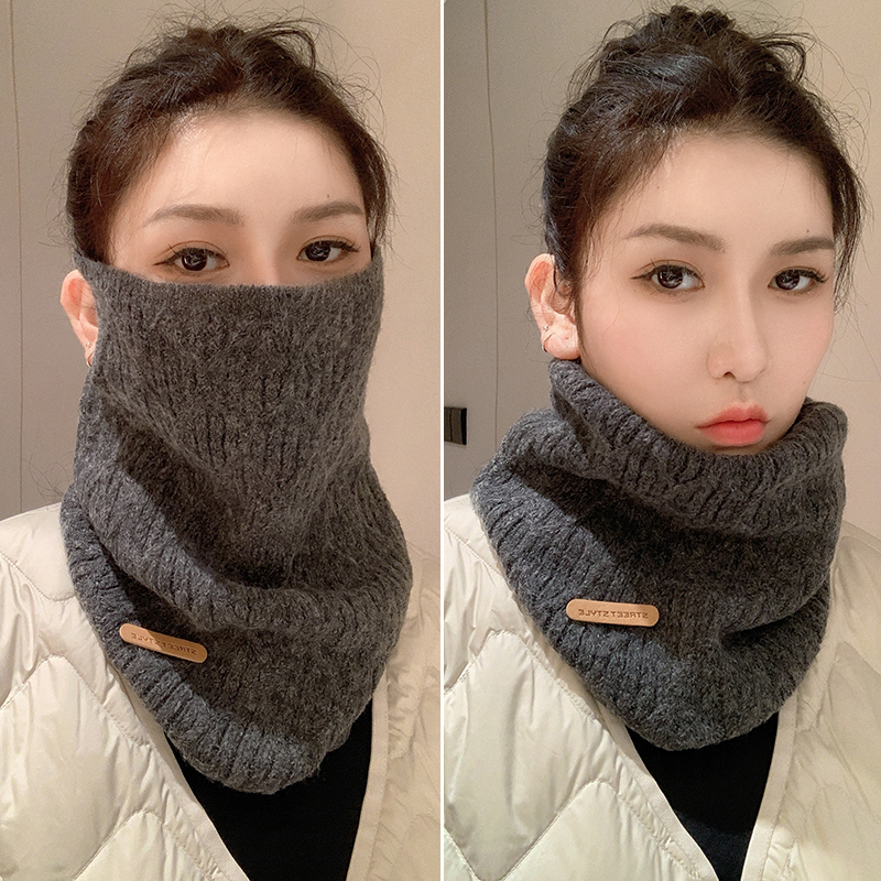 保暖围脖羊毛混纺保暖防风面罩