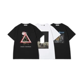 Летняя хлопковая японская ретро футболка с коротким рукавом подходит для мужчин и женщин