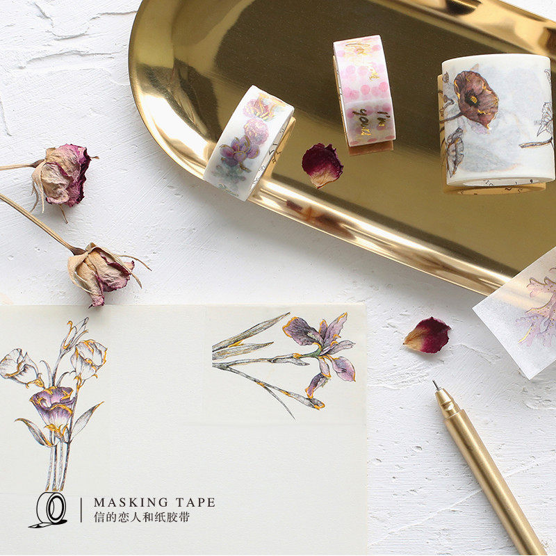 信的恋人 烫金和纸胶带 手帐相册diy装饰星球植物水彩手账贴整卷在类目 电子词典/电纸书/文化用品, 胶粘用品, 胶带/胶纸/胶条中 - 来自Buy2taobao.com提供专业的淘宝代购服务