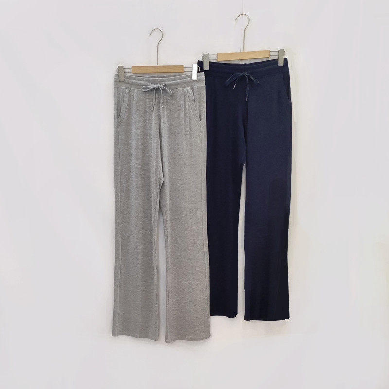 欧美外贸款~春夏季垂感松紧腰休闲裤女弹力系带运动裤长裤直筒裤