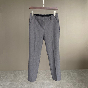 大牌女装高端轻奢西装裤春秋季千鸟格九分裤小直筒裤优质西装面料