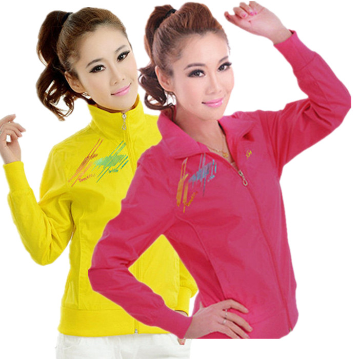 春秋运动外套女2018新款中青年妈妈装 梭织幼师工作服双层立领