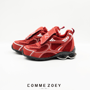 commezoey舒适休闲复古德训老爹鞋 百搭厚底内增高8cm运动鞋