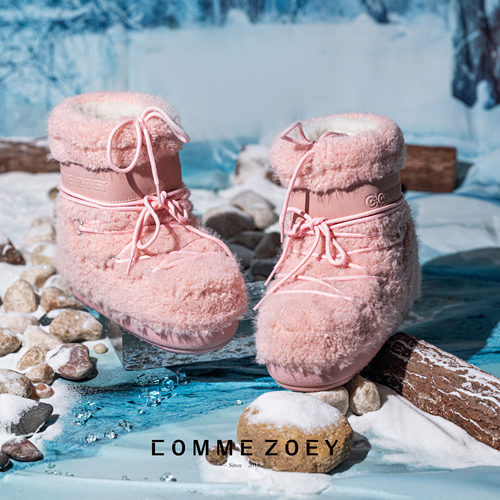 commezoey月亮靴冬季雪地靴