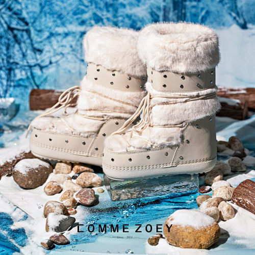 COMMEZOEY月亮靴雪地靴女