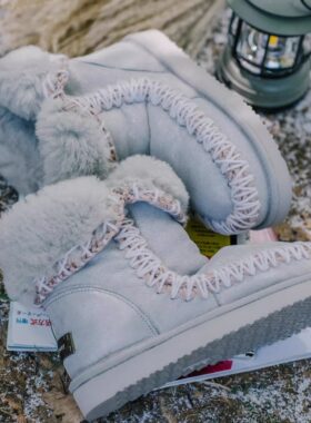 限量版民族风编织短筒雪地靴