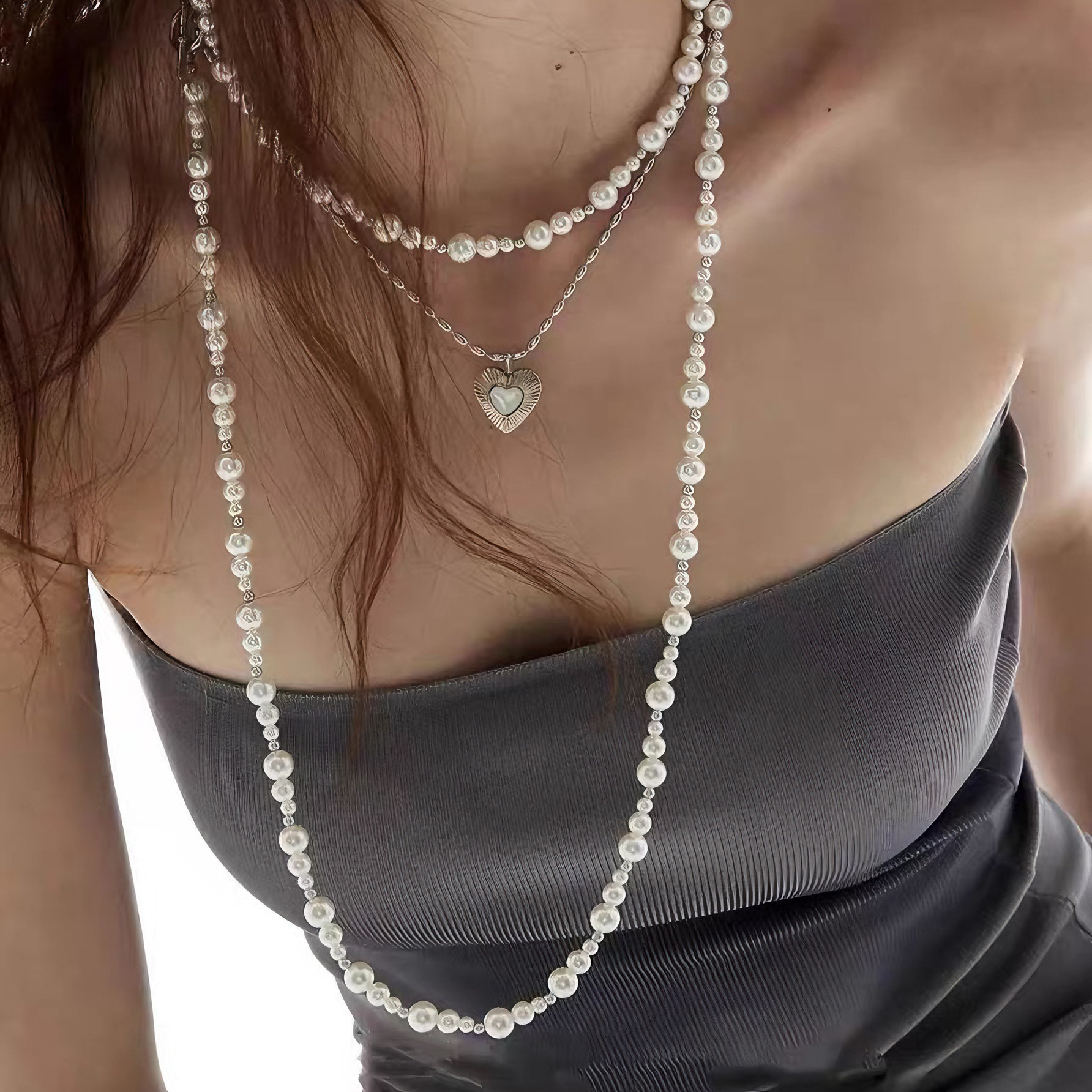 （上新体验）葫芦大小渐变施家珠长款多种戴法毛衣链约150厘米