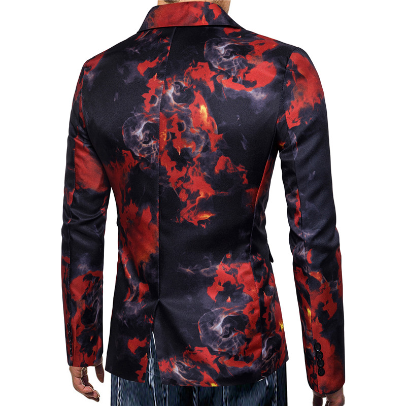 外贸男士一粒扣火焰印花西装礼服演出服1815-X976-F75,男装西服套装,星座1815