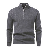 男士立领拉链纯色长袖毛衣1815-M70-F60，男装针织衫/毛衣，星座1815