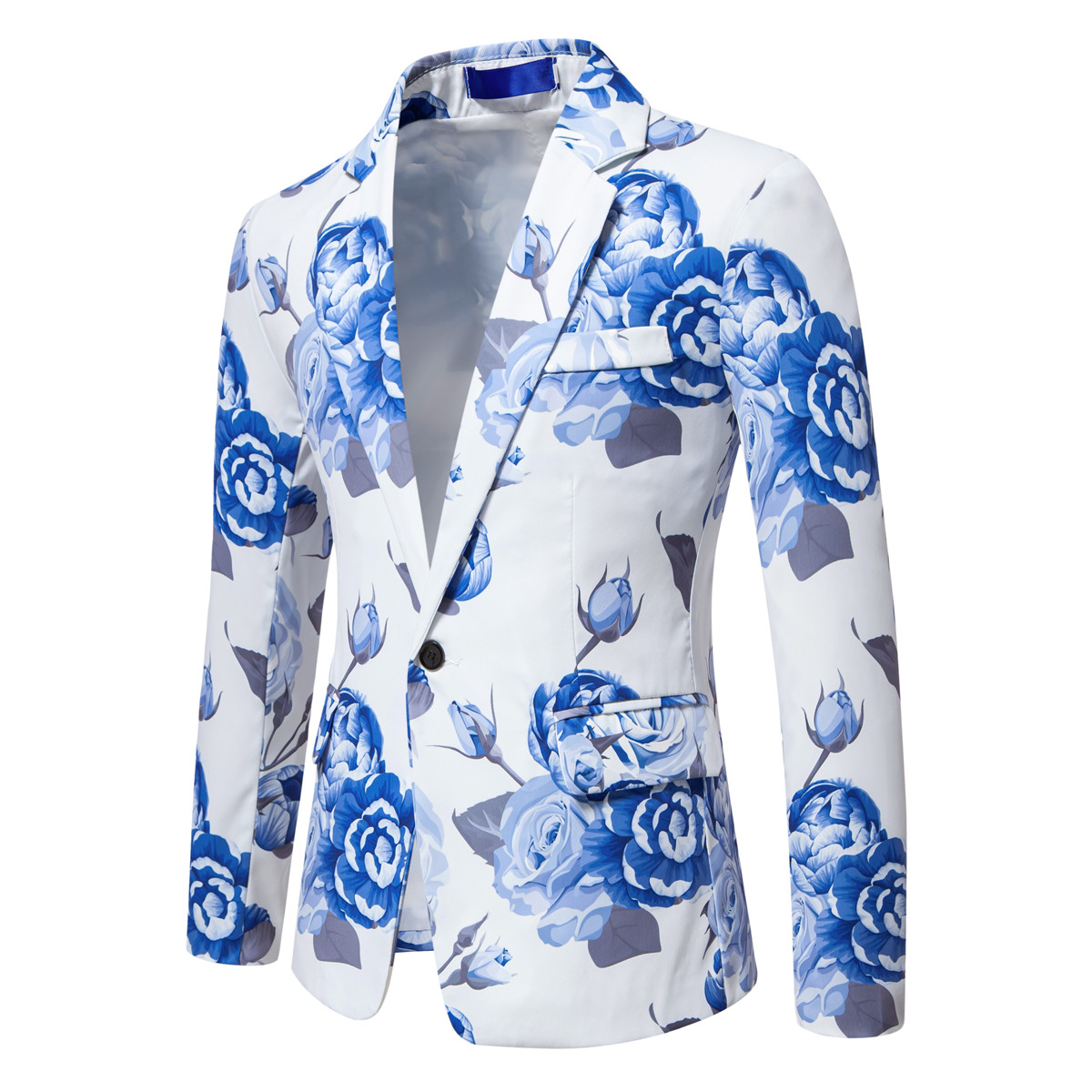 外贸男士一粒扣玫瑰印花西装礼服演出服1815-X958-F75,男装西服,星座1815