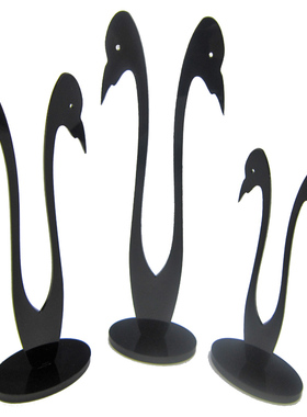 亚克力三件套耳环架黑色耳饰耳坠展示架首饰陈列柜台架珠宝展示架