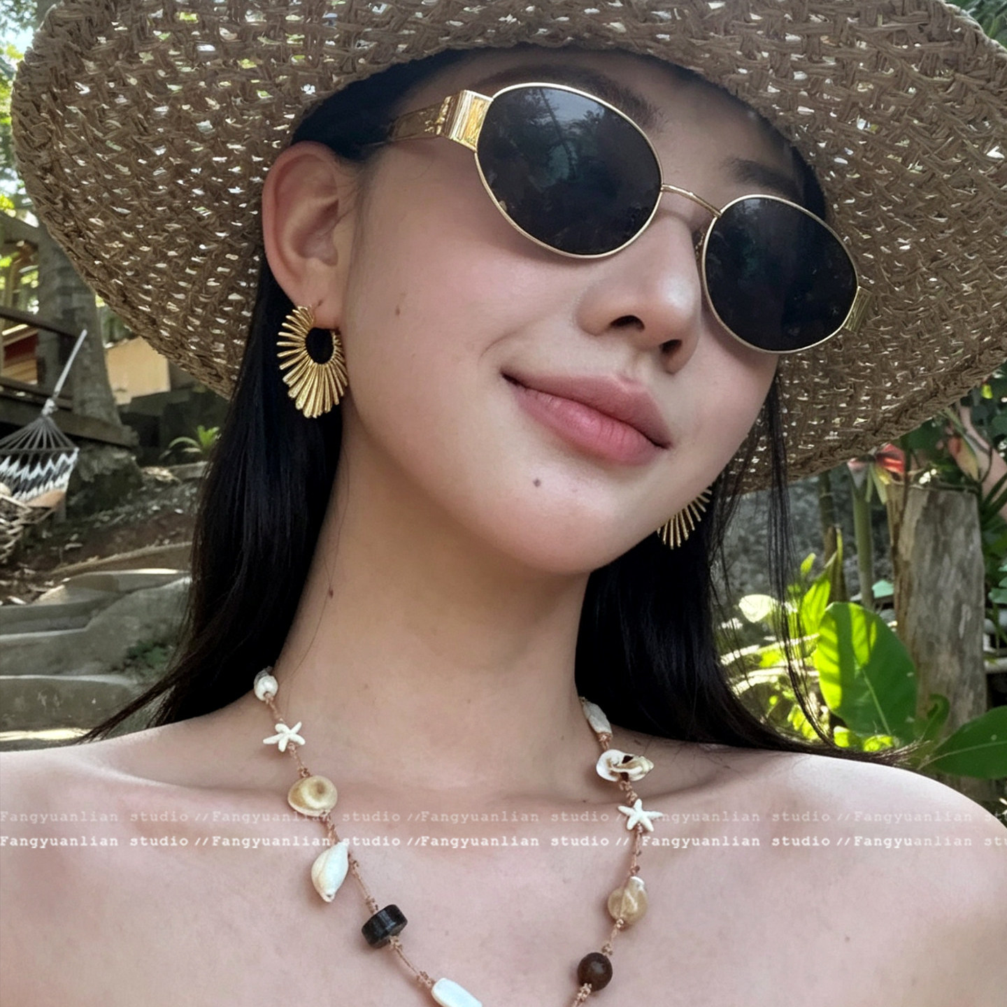 金属老钱风几何桃心耳环女小众独特高级感耳钉夸张海边度假风耳饰
