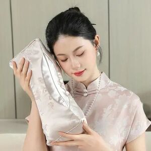 盐掌柜颈椎理疗枕头护颈椎助睡眠安神静谧锦缎花草枕决明子药枕头