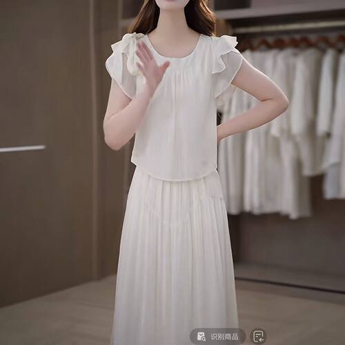玲娜服饰 2026夏季新款修身洋气休闲百搭高级感假两件连衣裙M-4XL