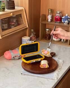 韩国博主自留超方便小巧便携三明治早餐机微波炉专用迷你华夫饼机