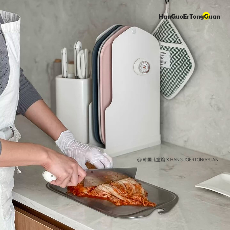 韩国TPU菜板架套装砧板架防霉抗菌家用食品级案板辅食专用板双面