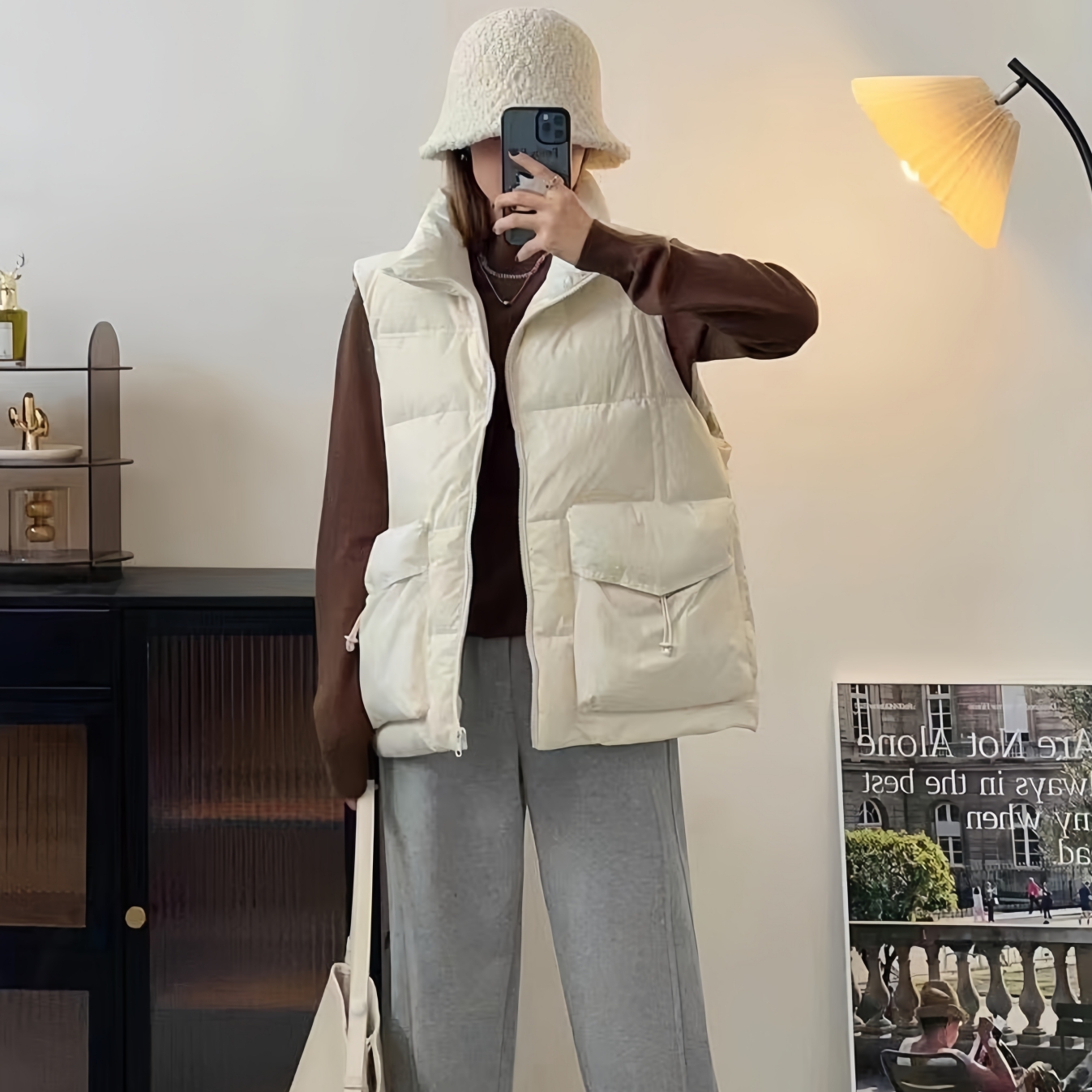 拉链通勤常规立领纯色