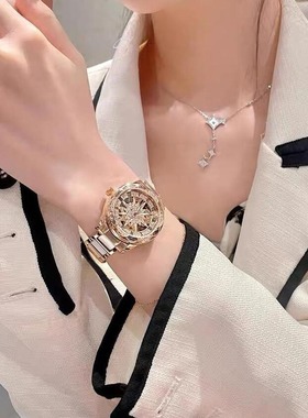 茵浪/INRA手表时尚潮流太阳花小众轻奢百搭陶瓷机械女表